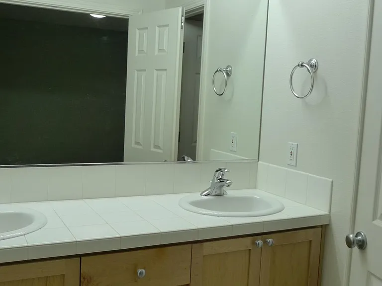 Master bathroom with double vanity