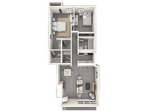 Floor plan 2x2 931 sqft