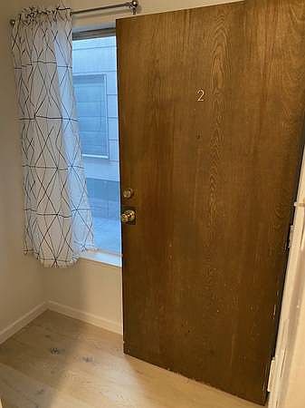 Entry into new hardwood floors