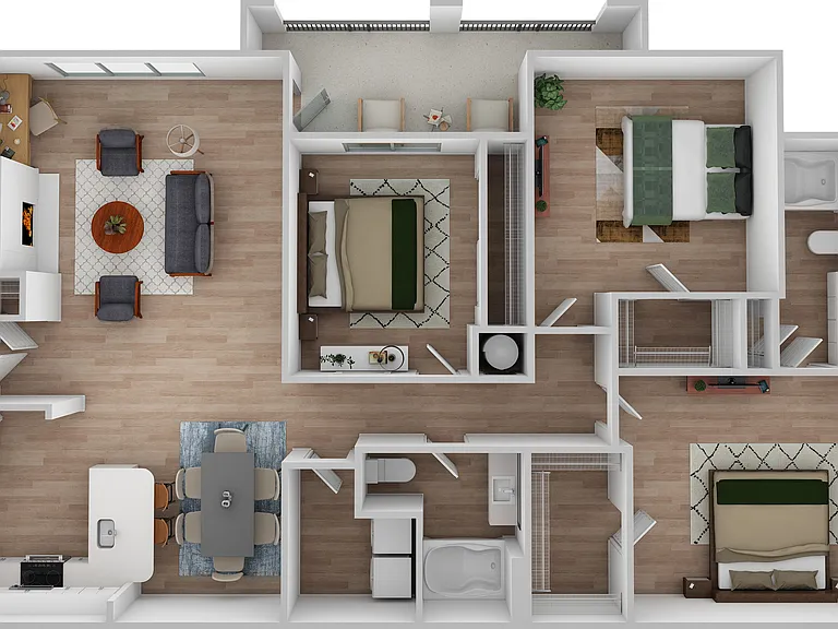 3 Bedroom | 2 Bath | 1355 SF 3 Bedroom | 2 Bath | 1355 SF