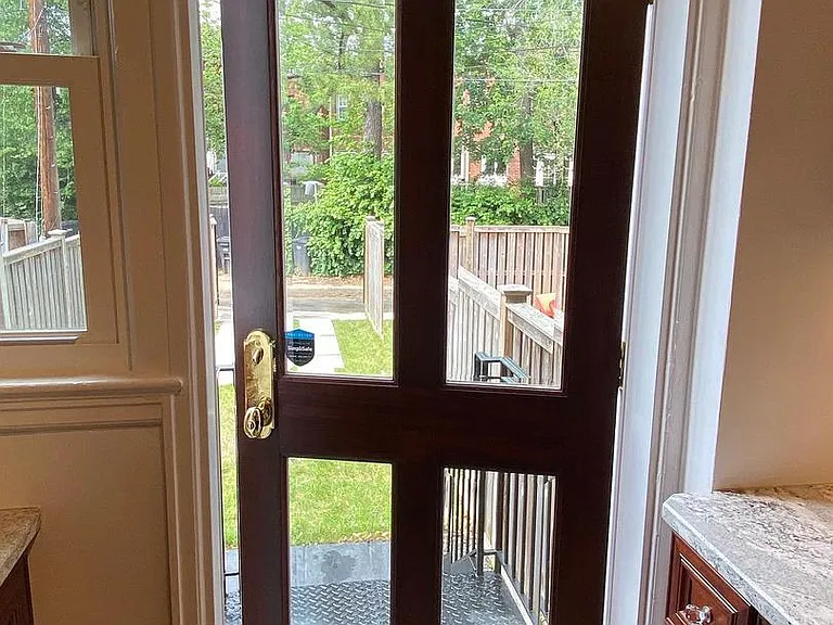 Door to backyard from kitchen