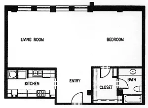 Floor plan H2L 1x1 MKT