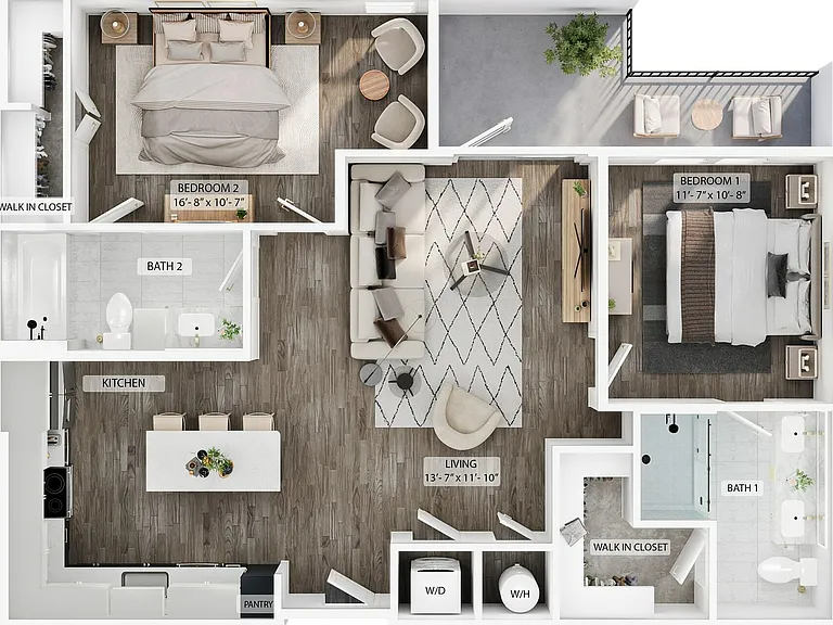 2BR/2BA - B1 2BR/2BA - B1