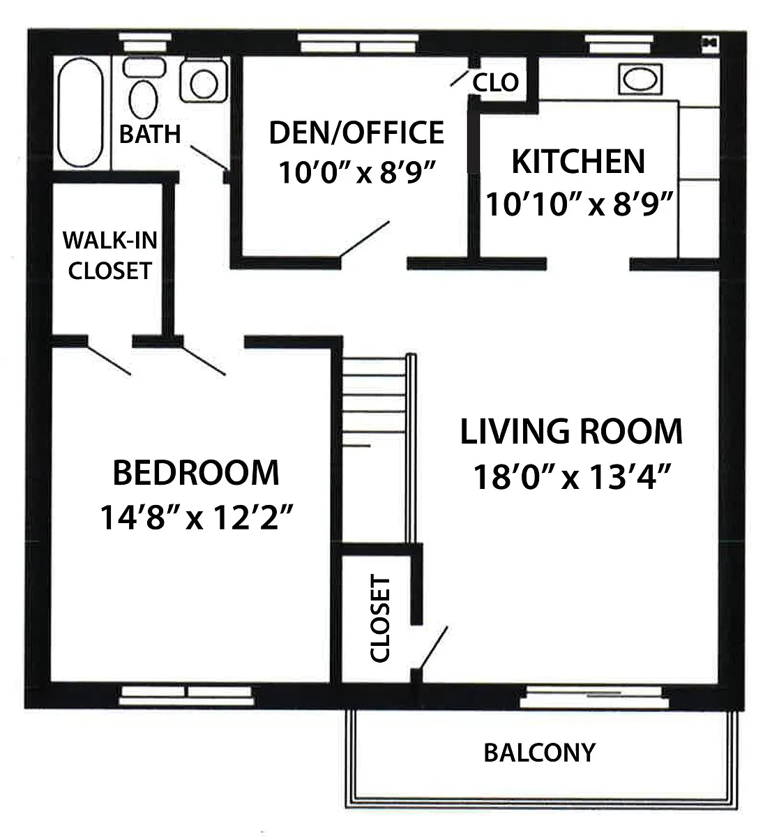 Floor plan The Cypress (3 occupants max)