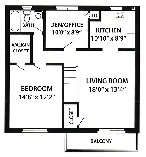 Floor plan The Cypress (3 occupants max)