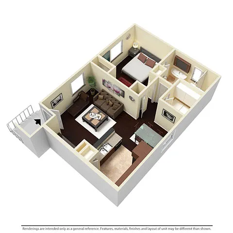 Floor plan 1x1 Carr