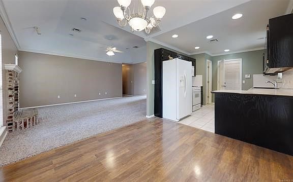 Kitchen has been strikingly updated