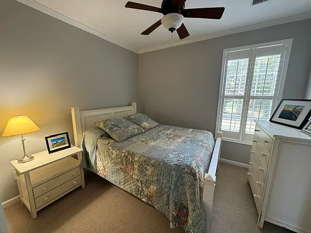 3rd Bedroom, queen size bed located on the main floor off of the Kitchen