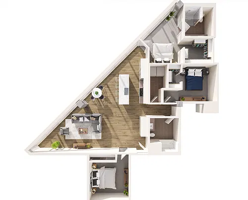 Floor plan Three Bedroom