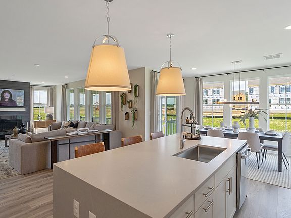 Quartz countertops in kitchen