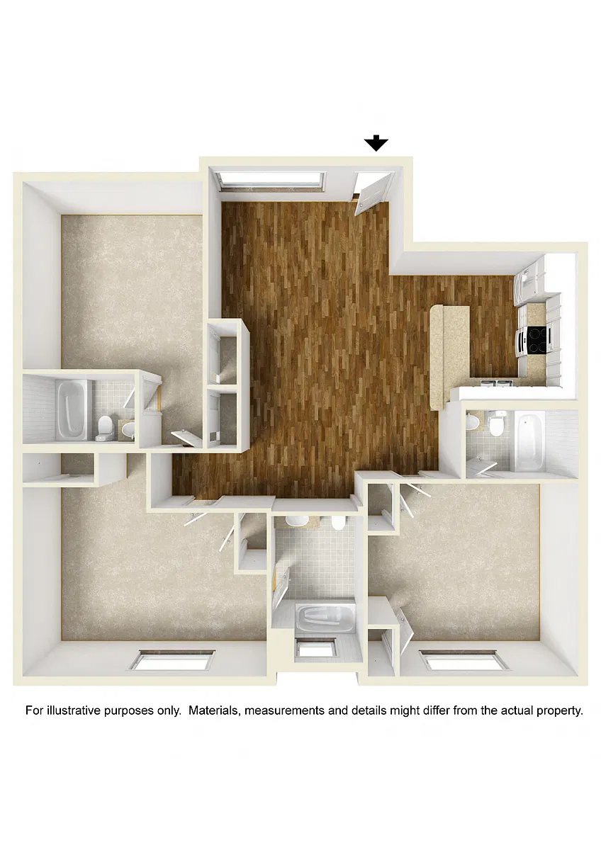 Floor plan Floor Plan 33c (Shared Room)