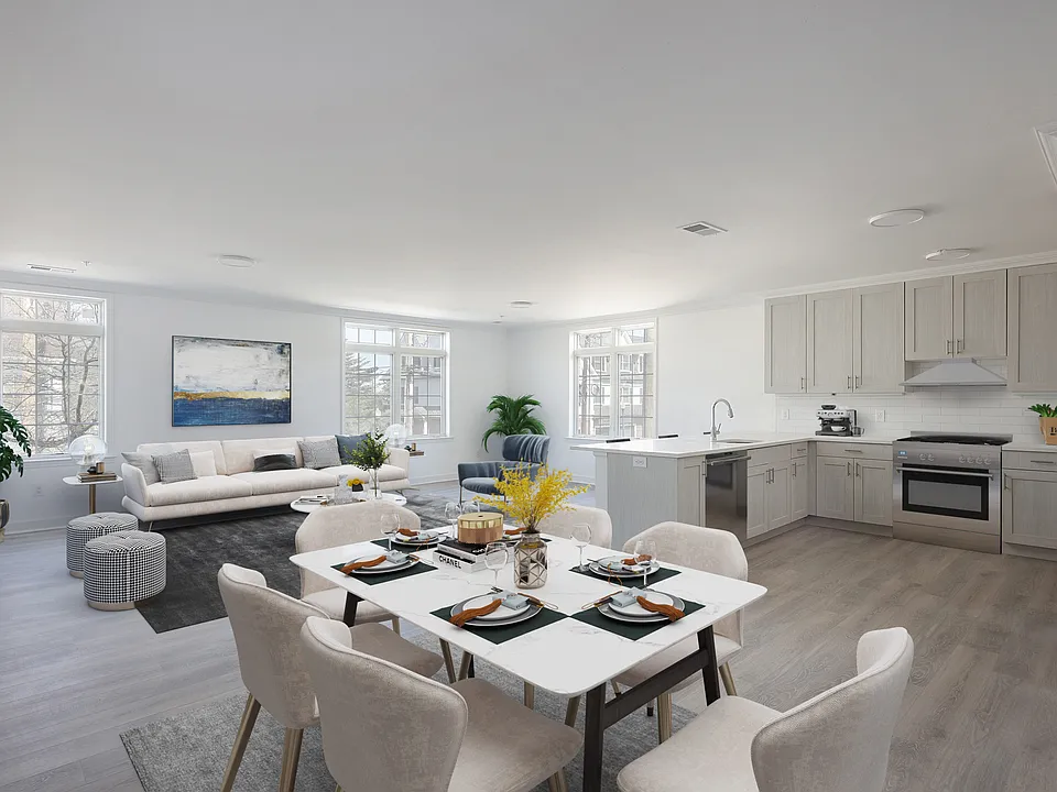 Virtually Staged Sample Living room/dining room