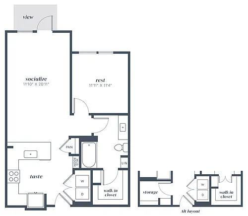 Floor plan 1X1 A4