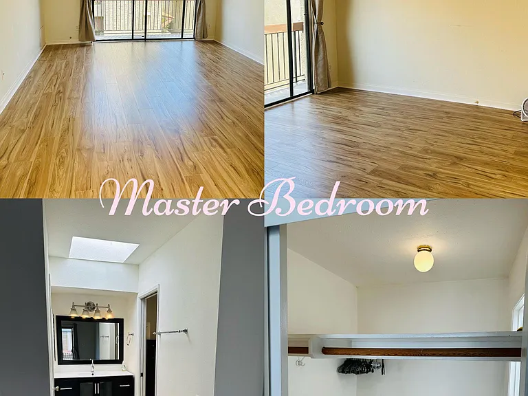 upgraded laminate flooring in the Master bedroom