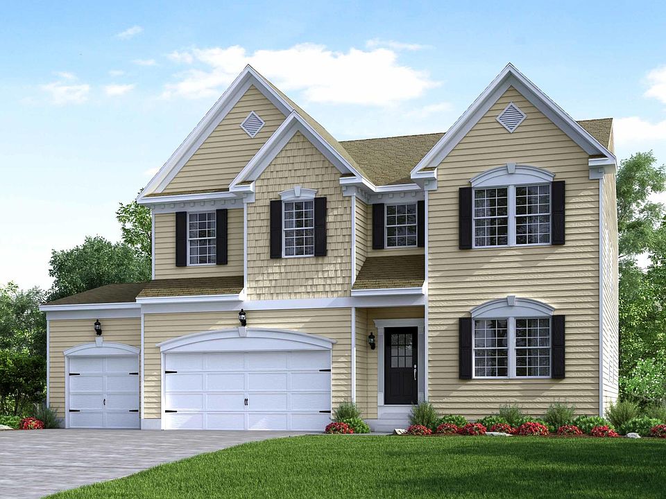 Elevation K Opt Base Front and 3 Car Garage