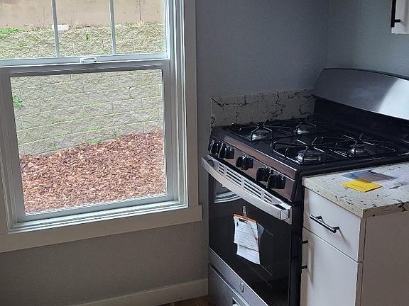 Stainless gas range (your side yard)
