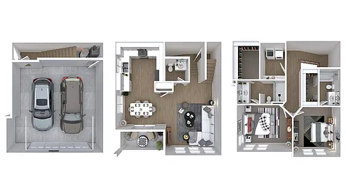 Floor plan 2x2 5 Back-to-Back B