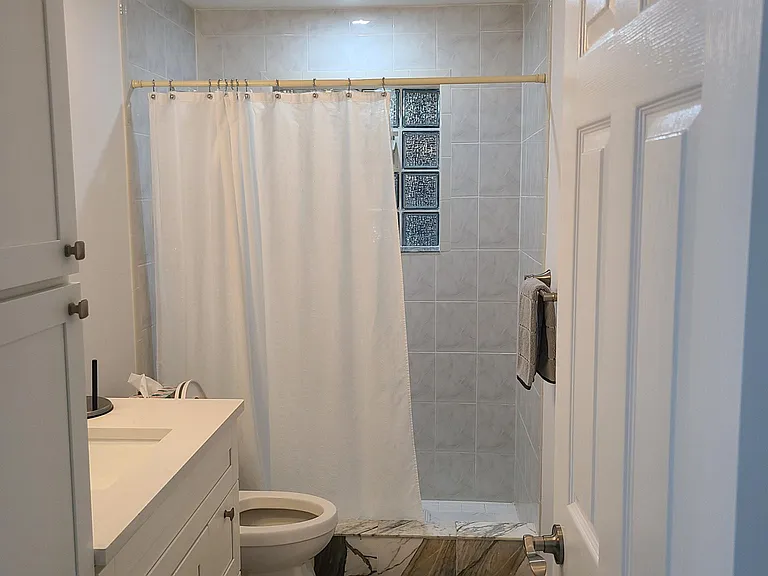 Guest Bath. Forgot to close the ventilation fan.
