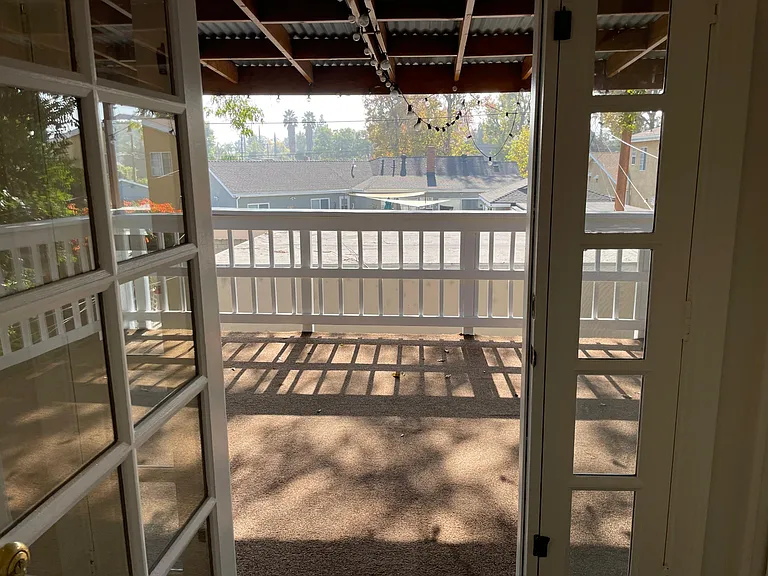 Balcony - view from master bedroom french door