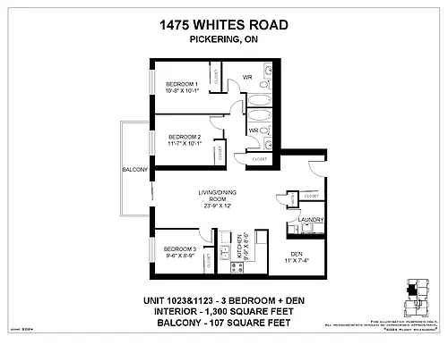 Floor plan 3 Bedroom + den