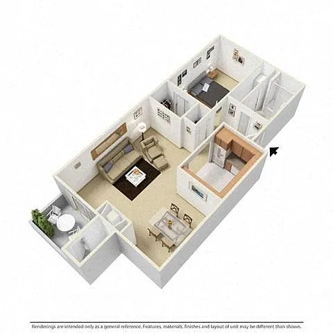 Floor plan 1x1: Large