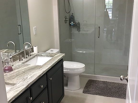 Remodeled hall bath