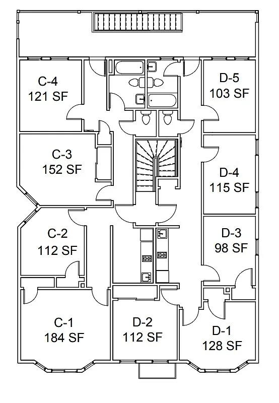 Floor plan Suite D Furnished