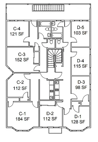 Floor plan Suite D Furnished