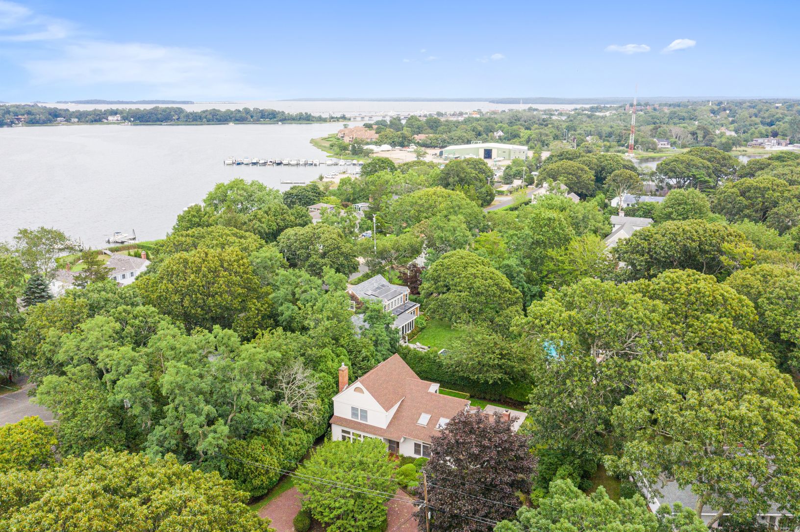  Aerial of Home in Waterfront Community