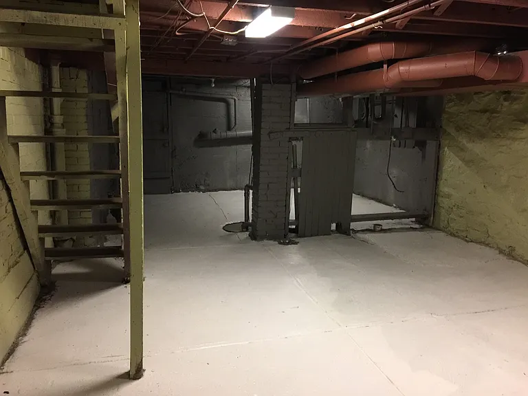 basement with furnace