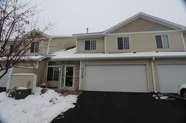Front view of townhouse.