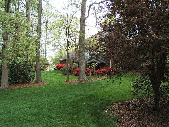 Looking from back yard to house