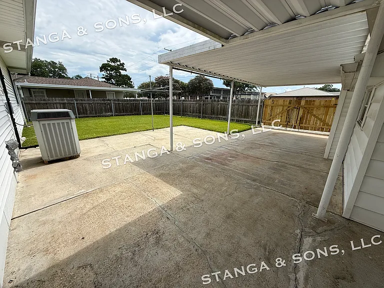 Rear carport