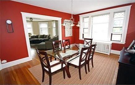 Dining room looking into living room