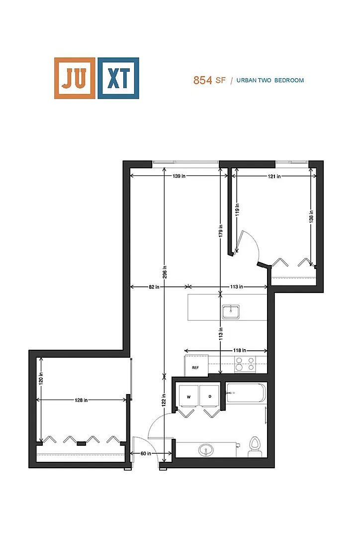 Floor plan Urban 2x1