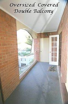 Oversized covered balcony