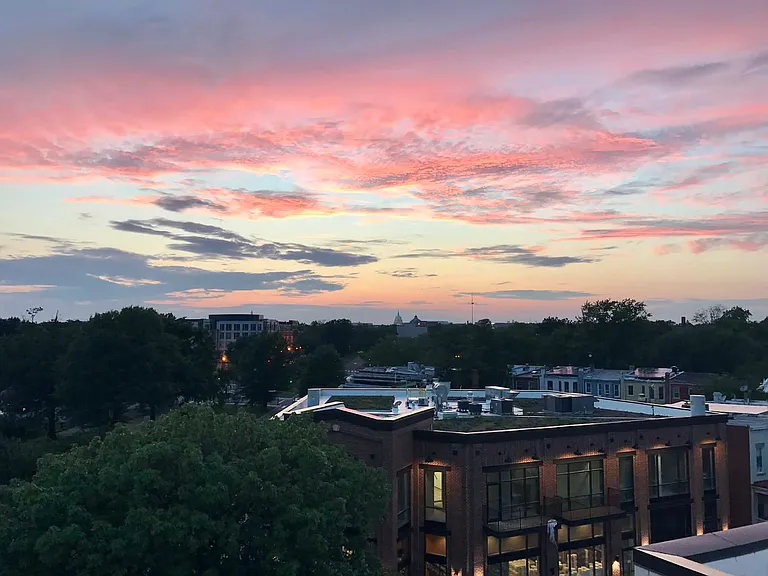 Sunset from the shared roof deck