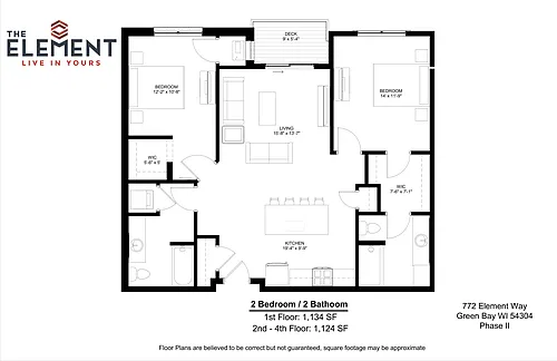 Floor plan 772 2 Bed