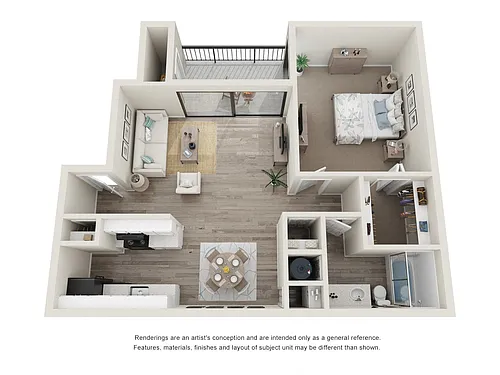 Floor plan 1 Bed 1 Bath