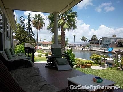 Back porch looking out to the canal