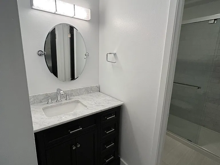 Master bath, separate shower toilet area (if you need to close the door)
