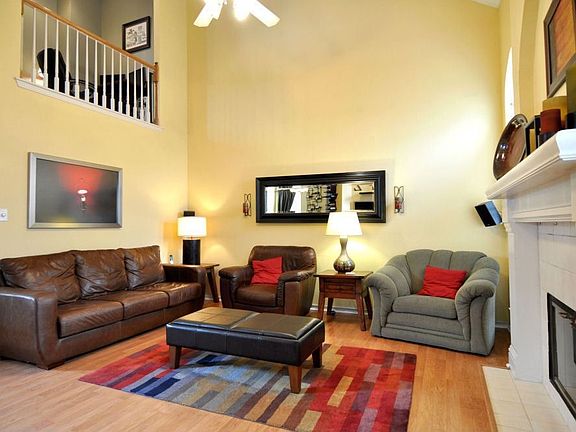 Living Room with view of Loft area