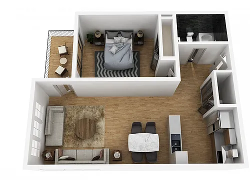 Floor plan 1X1