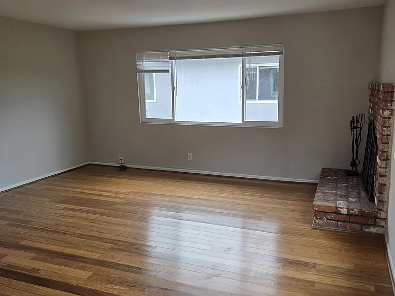 Living area and decorative fireplace