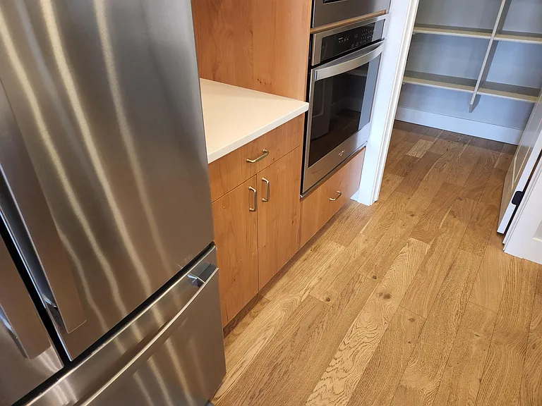 Refrigerator, stove and microwave and pantry