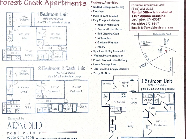 Forest Creek Apartments Floorplans