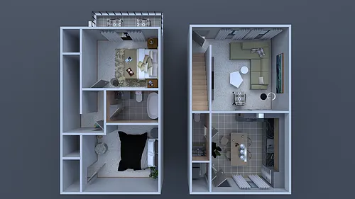 Floor plan 2x1.5 TH