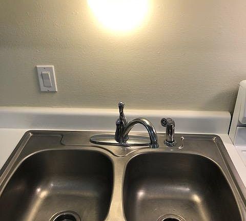 Stainless still double sink, extra deep