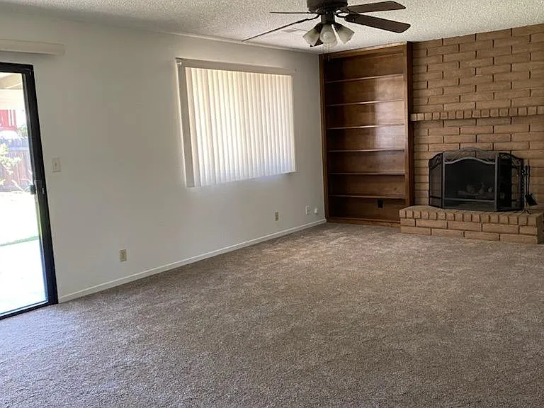 Family room opens to back yard.