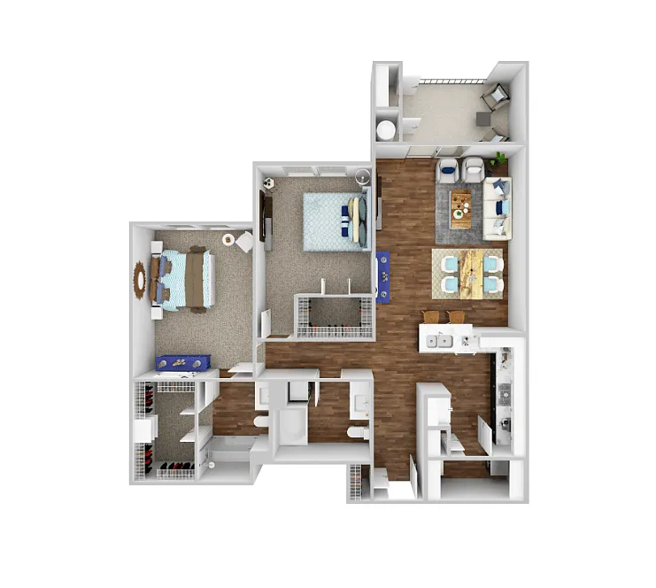 Floor plan Two Bedroom - Dorsey